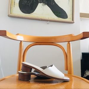 Everlane White Box Mule